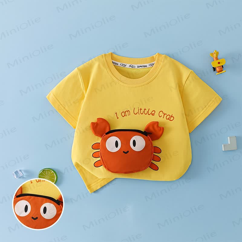 Toddler Animal Print Pocket T-Shirt - Yellow - 8-9T - image 3