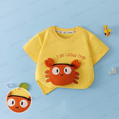 Toddler Animal Print Pocket T-Shirt - Yellow - 8-9T - image 3