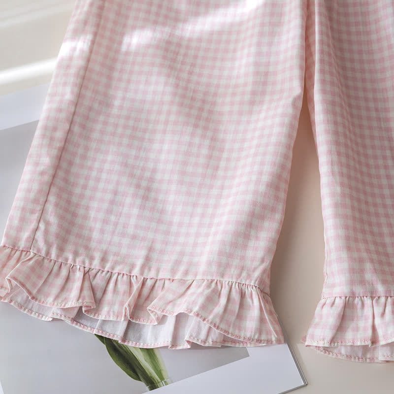 Toddler Girl White&Pink Bow Tee and Gingham Pants 2-piece Set - image 14