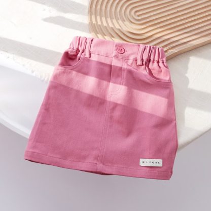 Toddler Baby Girl Pink Heart Striped Puff Sleeve Top and Skirt 2-piece Set - image 9