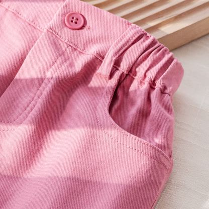 Toddler Baby Girl Pink Heart Striped Puff Sleeve Top and Skirt 2-piece Set - image 11
