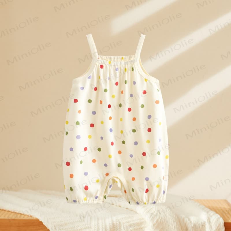 Baby Strawberry Flower Check Romper - Polka Dots - 2-3T - image 7