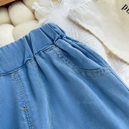 Toddler Girl Heart Embroidered Summer Pants - image 6