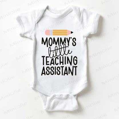 MOMMY'S LITTLE TEACHING ASSISTANT Baby White Slogan Bodysuit - White - 18-24M - image 1