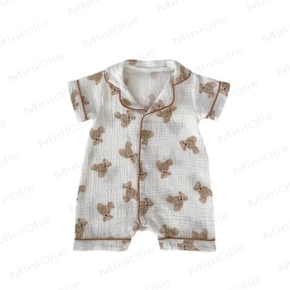 Baby Bear/Panda/Dot Print Pajamas Romper - image 5