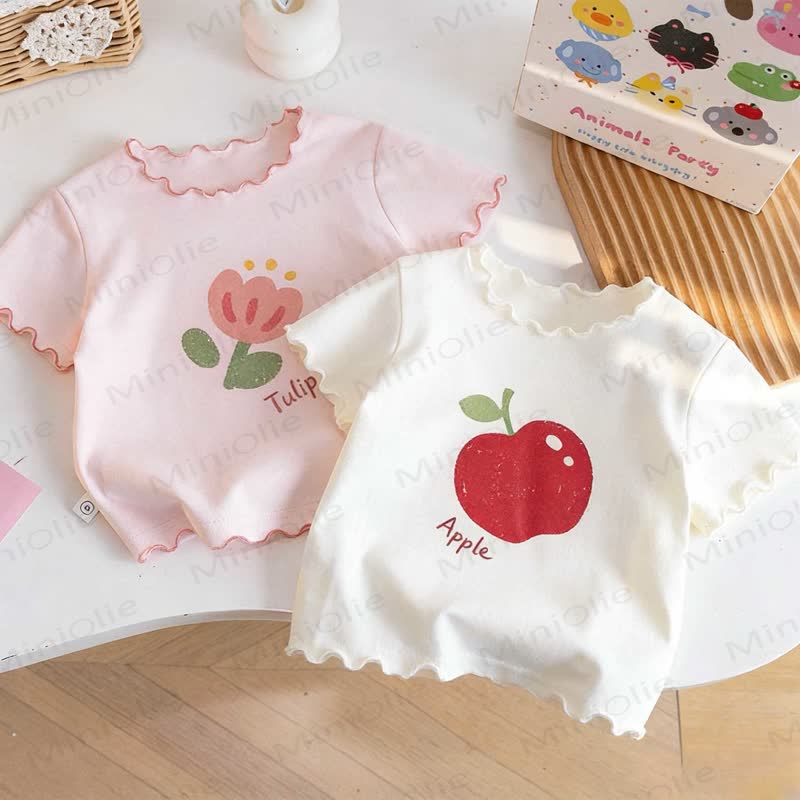Toddler Girl Apple/Tulip T-Shirt - image 1