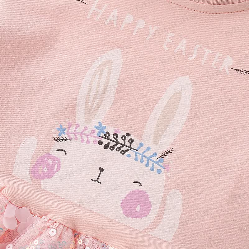 HAPPY EASTER Toddler Girl Bunny Tulle Dress - image 3