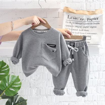 Toddler Baby Animal Print Sweatshirt and Pants 2-piece Set - GrayWaffle - 4-5T - image 12
