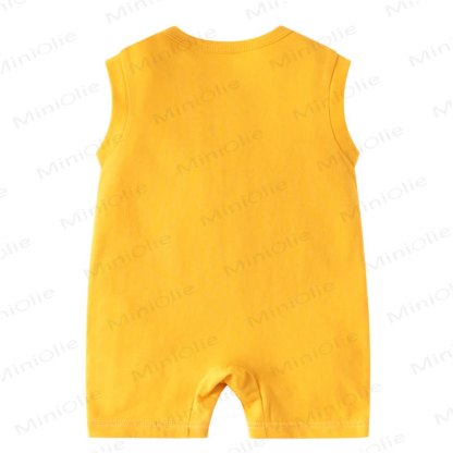 Baby Cartoon Patch Colorblock Sleeveless Onesie - image 14