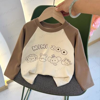 Toddler Raglan Short Sleeve Crew Neck T-Shirt - Brown Animal - 10-11T - image 4