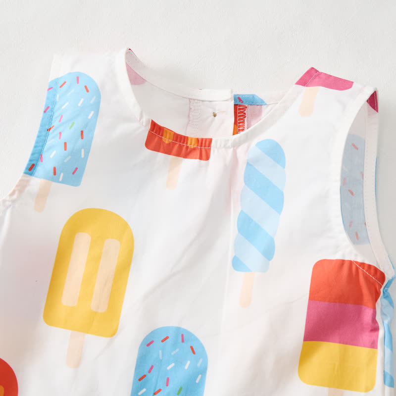Baby Toddler Icecream Print Sleeveless Set - image 5