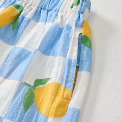 Baby Toddler Lemon Check Shirt and Shorts 2-piece Set - image 8