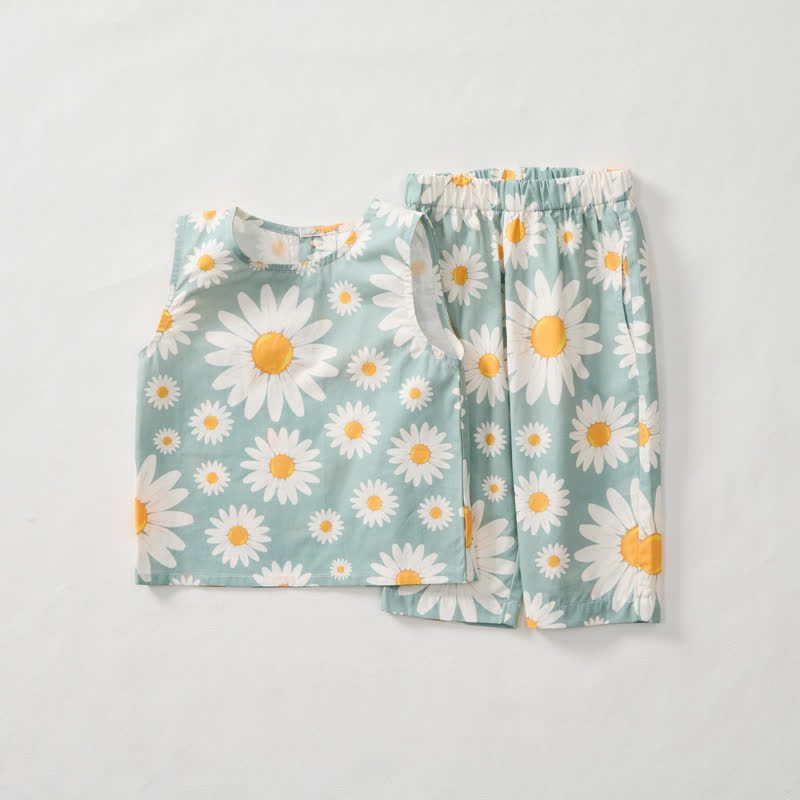 Baby Toddler Daisy Green Top and Pants 2-piece Set - image 2