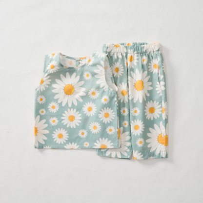 Baby Toddler Daisy Green Top and Pants 2-piece Set - image 2