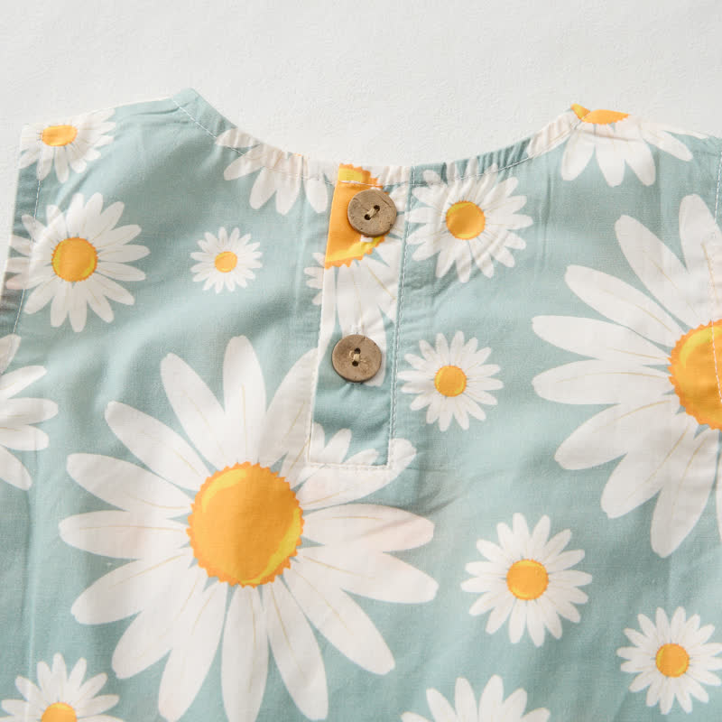 Baby Toddler Daisy Green Top and Pants 2-piece Set - image 5