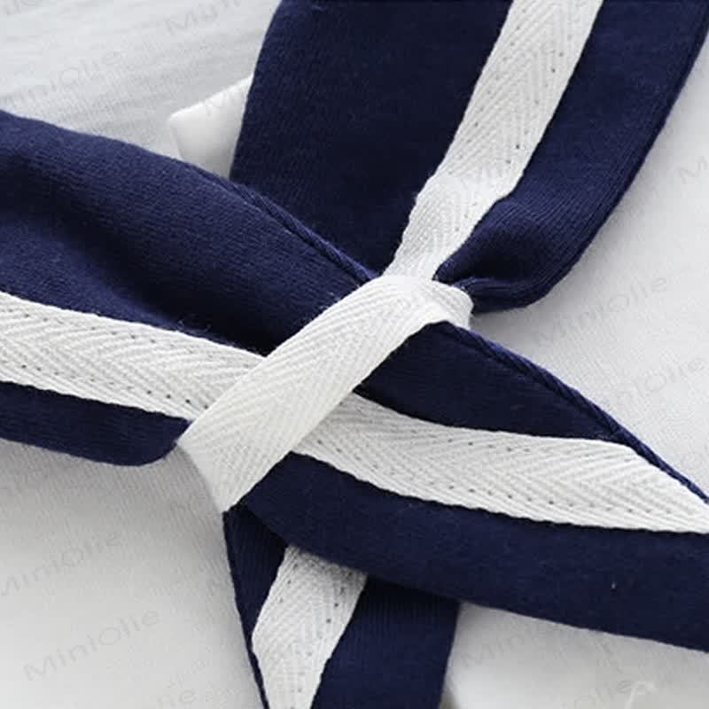 Toddler Baby Classic Nautical Sailor Collar Top and Shorts 2-piece Set - image 6