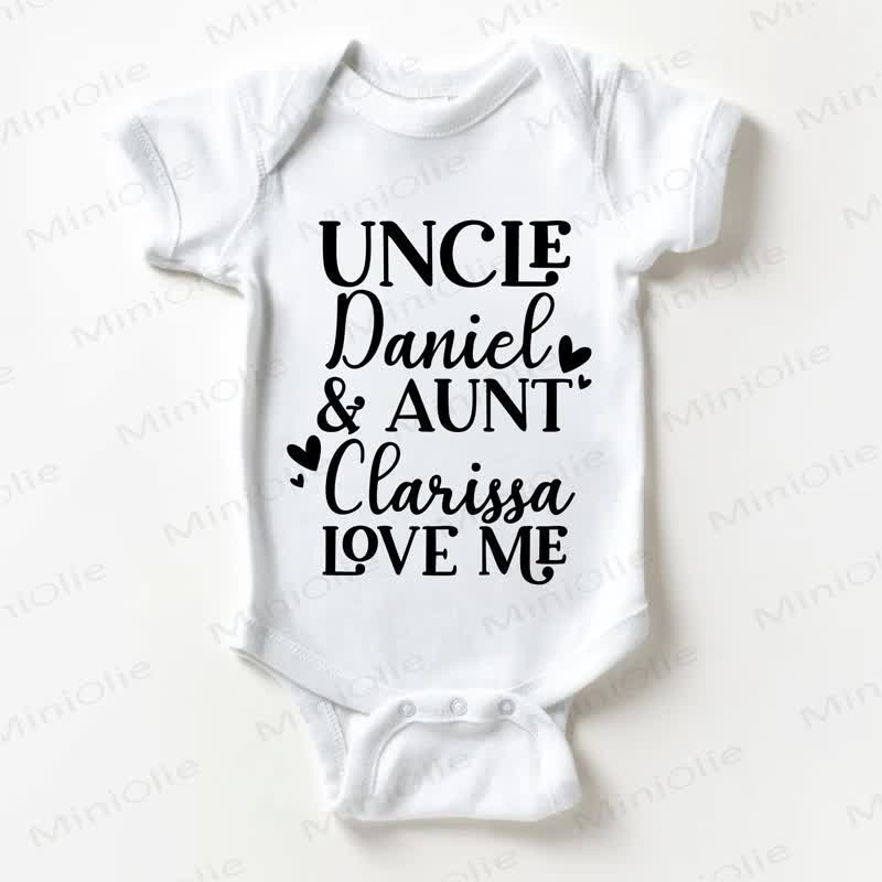 UNCLE DANIEL & AUNT CLARISSA LOVE ME Baby White Bodysuit - White - 18-24M - image 1