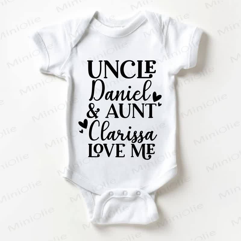 UNCLE DANIEL & AUNT CLARISSA LOVE ME Baby White Bodysuit - White - 18-24M - image 1