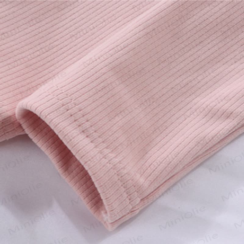 Toddler Baby Solid Color Ribbed Long Sleeve T-Shirt - image 18