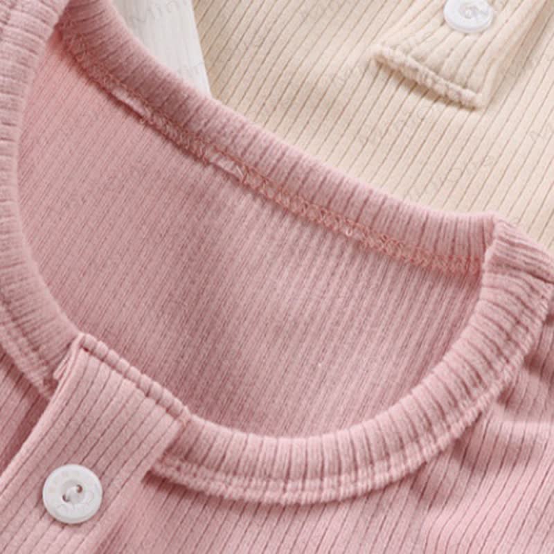 Toddler Baby Solid Color Ribbed Long Sleeve T-Shirt - image 15