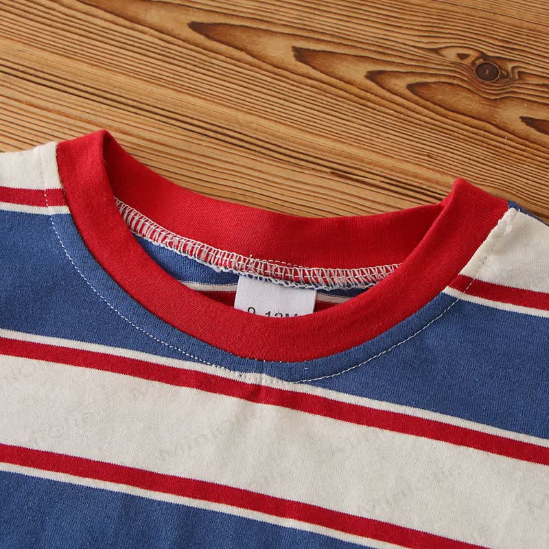 Baby Toddler Boy Striped Crew Neck T-Shirt - image 4