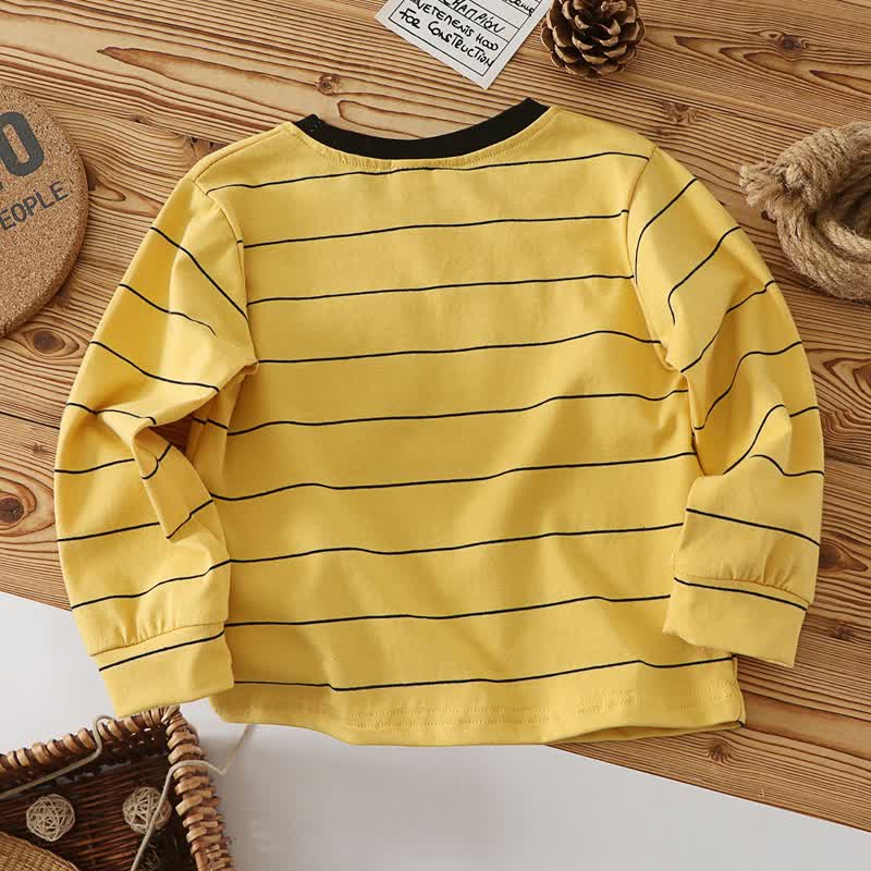Toddler Boy Denim Pocket Long Sleeve T-Shirt - image 5