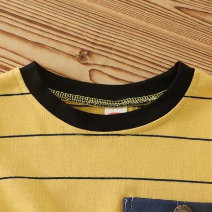 Toddler Boy Denim Pocket Long Sleeve T-Shirt - image 6