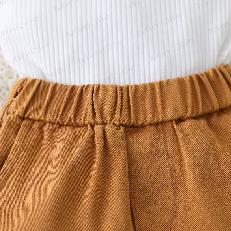 Baby Toddler Girls Ribbed Sleeveless Top and Shorts 2-piece Set - image 6