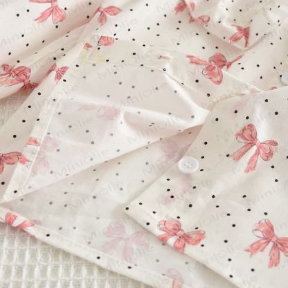 Toddler Girl White&Pink Bow Top and Skirt 2-piece Set - image 7