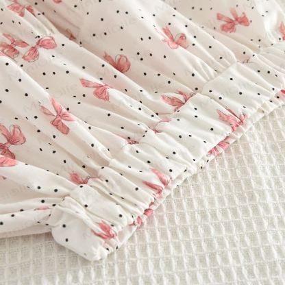 Toddler Girl White&Pink Bow Top and Skirt 2-piece Set - image 8