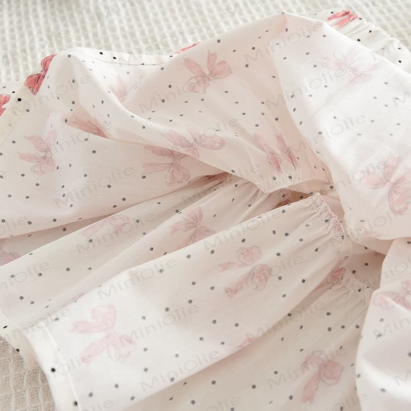 Toddler Girl White&Pink Bow Top and Skirt 2-piece Set - image 10