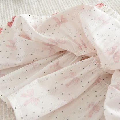 Toddler Girl White&Pink Bow Top and Skirt 2-piece Set - image 10