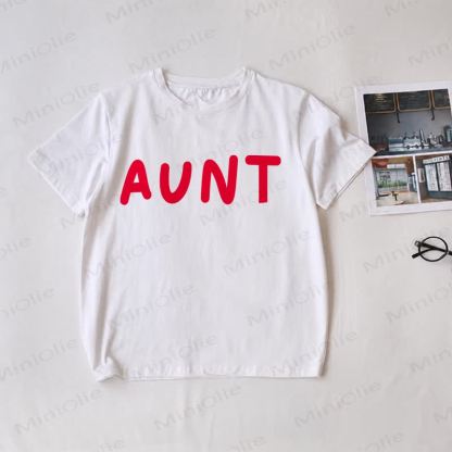 AUNT/TAKE ME TO MY AUNT YOU PEASANT Family White Matching T-Shirt - White - Adult T-Shirt: L - image 2