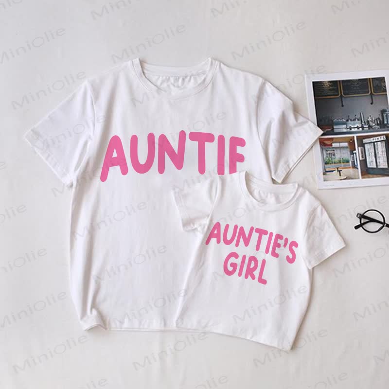 AUNTIE/AUNTIE'S GIRL Family White Slogan Matching T-Shirt - image 1