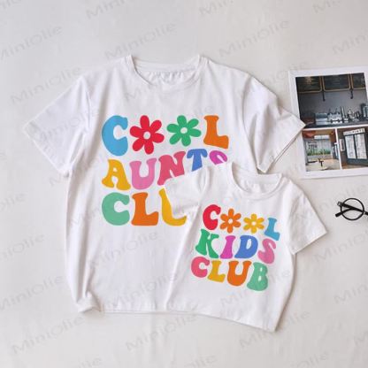 COOL AUNTS/KIDS CLUB Family White Matching T-Shirt - image 1