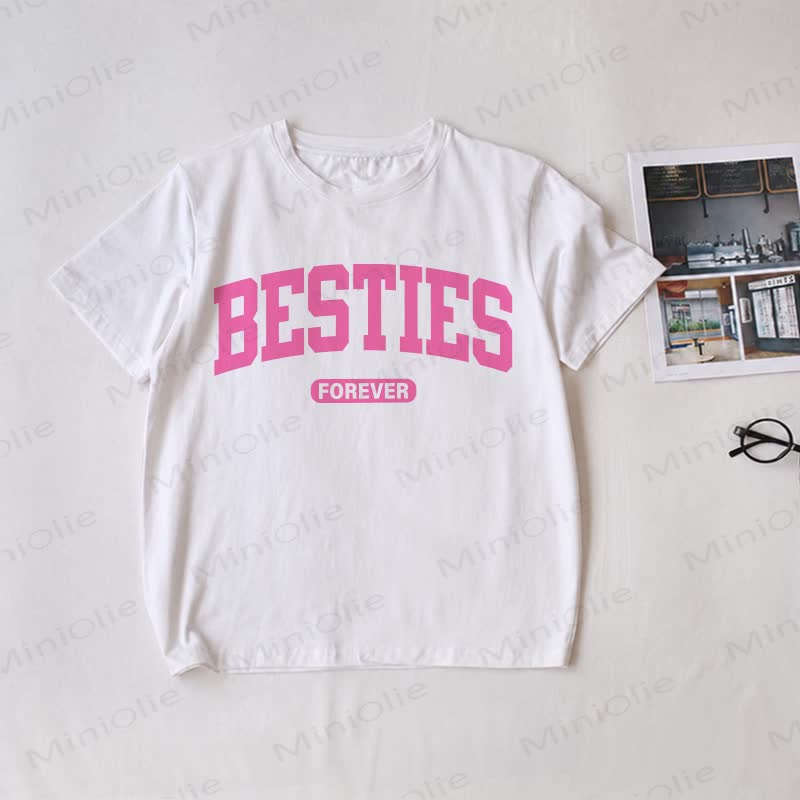 BESTIES FOREVER Family White Slogan Matching T-Shirt - White - Adult T-Shirt: L - image 2