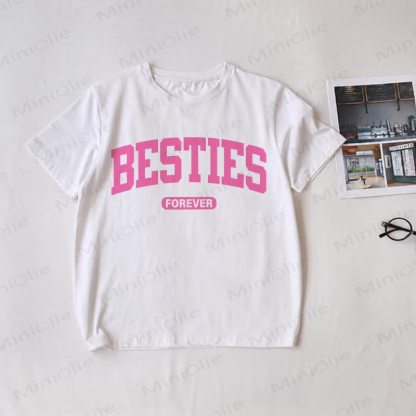 BESTIES FOREVER Family White Slogan Matching T-Shirt - White - Adult T-Shirt: L - image 2