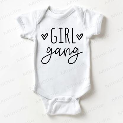 GIRL GANG Baby Slogan White Bodysuit - White - 18-24M - image 1