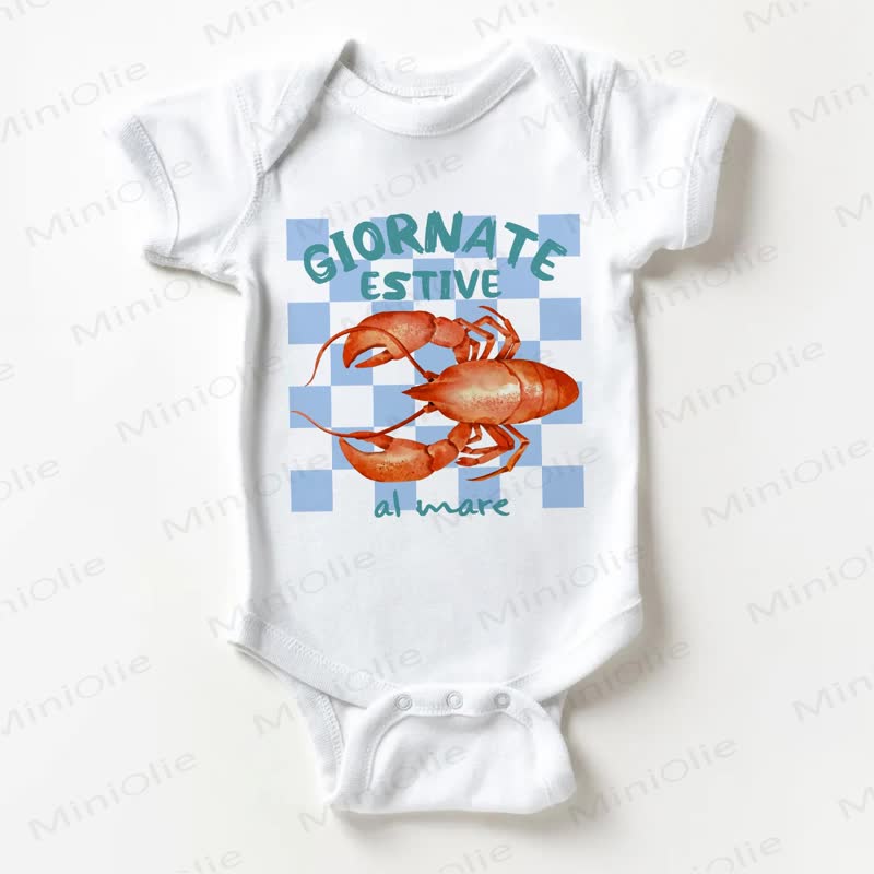GIORNATE ESTIVE AL MARE Baby Lobster White Bodysuit - White - 18-24M - image 1