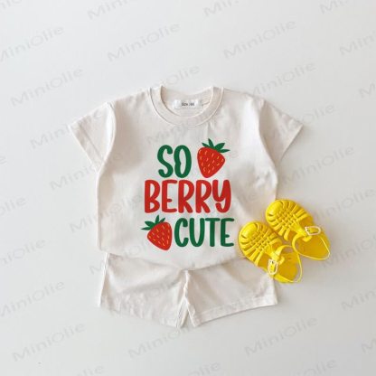 SO BERRY CUTE Baby White Tee and Shorts 2-piece Set - White - 18-24M - image 1