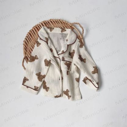 Toddler Animal/Solid Color Long Sleeve Top and Pants Pajama Set - image 6
