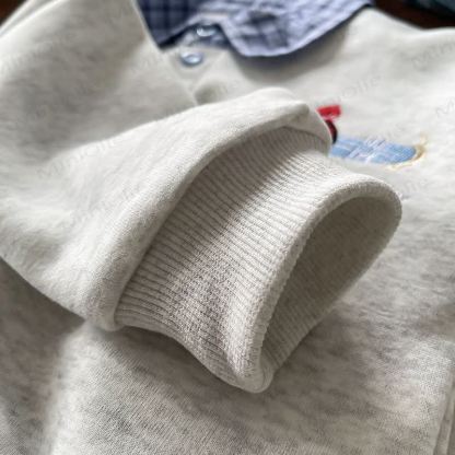Toddler Baby Dachshund Layered Collar Sweatshirt and Denim Pants 2-piece Set - image 9