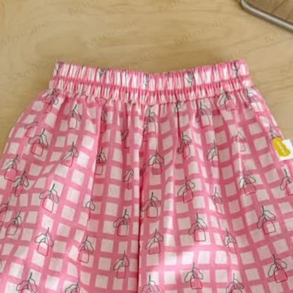 Toddler Girl White&Pink Gingham Bow Pants - image 5
