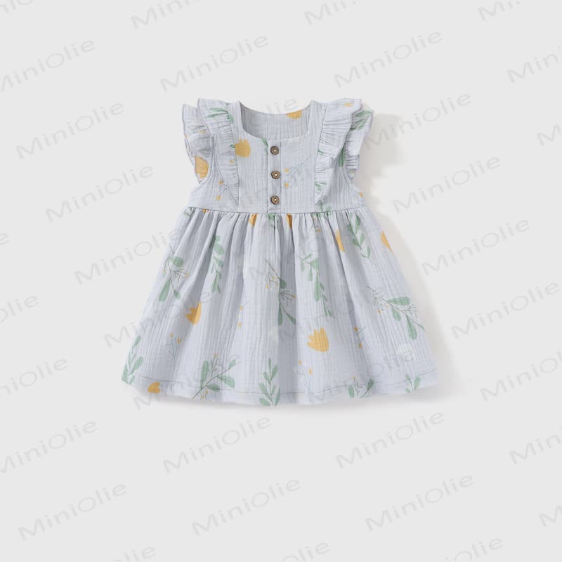 Baby Girl Fruit/Flower Sleeveless Summer Dress - Purple - 2-3T - image 3