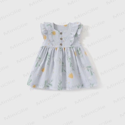 Baby Girl Fruit/Flower Sleeveless Summer Dress - Purple - 2-3T - image 3