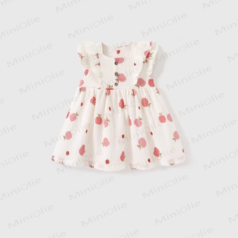 Baby Girl Fruit/Flower Sleeveless Summer Dress - White - 2-3T - image 2