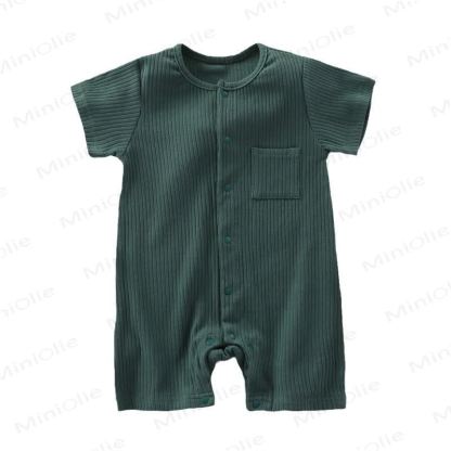 Baby Ribbed Front Pocket Romper - image 11