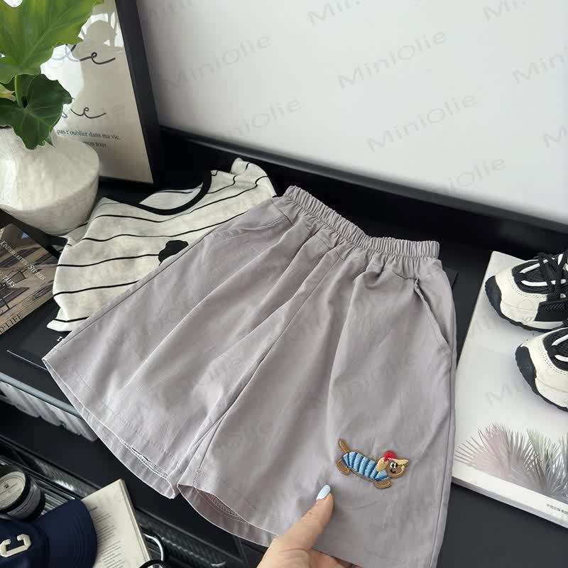 Toddler Kid Dog Embroidered Shorts - image 8