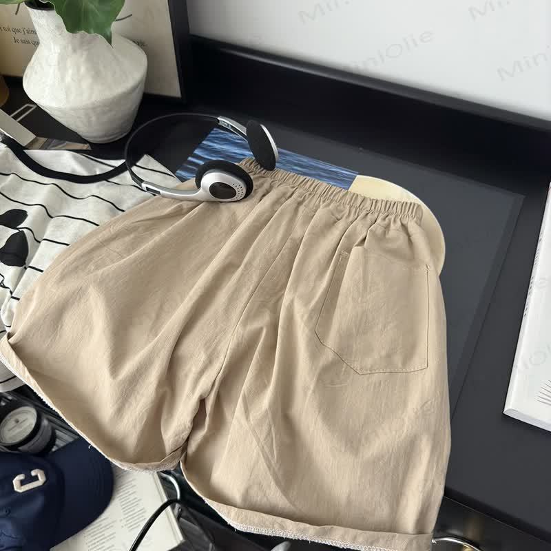 Toddler Kid Dog Embroidered Shorts - Khaki - 10-11T - image 9