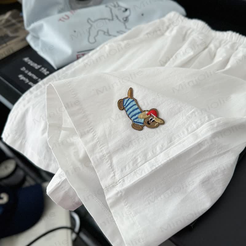 Toddler Kid Dog Embroidered Shorts - image 4